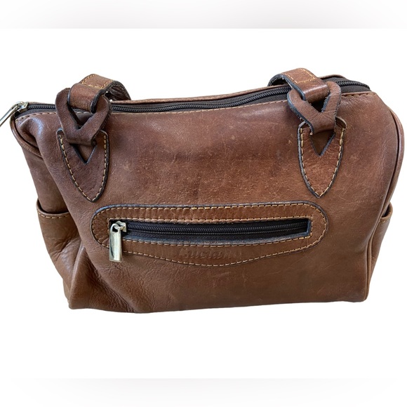 Vintage MODA D’Luciano Mexico Brown Leather Shoulder Bag Purse - Picture 5 of 16